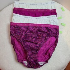 VTG Hanes Her Way 4pk Signature 100 Cotton Brief Panties Size Lg