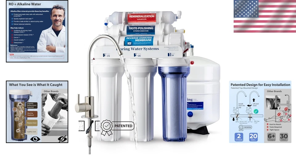 NSF Certified 75 GPD Alkaline RO System - Top-Mounted Faucet - Image 2 of 4