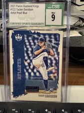 2021 Panini Diamond Kings Tucker Davidson RC Artist Proof Blue #122 CSG 9 Mint