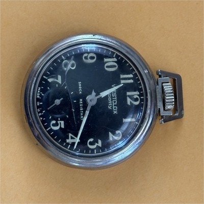 Vintage Westclox wind up Pocket Watch Shock-Resistant 50mm