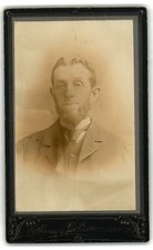 Antique CDV Circa 1890s M.J. Williams Bearded Man In Suit Unmarked