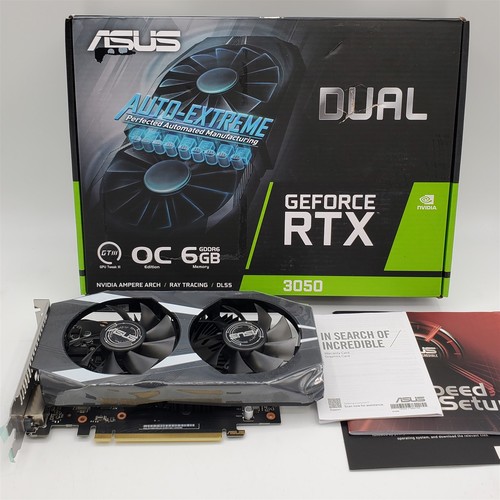 ASUS Dual NVIDIA GeForce RTX 3050 OC Edition 6GB, Scheda Grafica Gaming Con Ventole Axial-tech, PCIe 4.0, Design Compatto A 2 Slot, Staffa In Acciaio