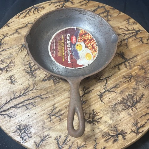 Rare Atlanta Cast Iron Cookware BSR NO. 5 Vintage Skillet W/ Sticker