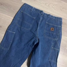 Vintage Carhartt Dungaree Fit Blue Denim Carpenter Jeans
