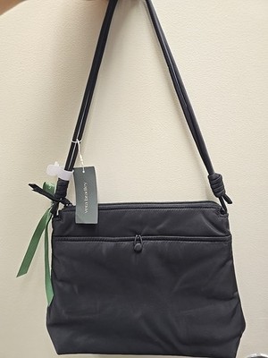 VERA BRADLEY Original Hipster Zip Crossbody Black Bag - Moonless