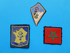 LOT ÉCUSSONS INSIGNES TISSU / 27e 2e 5e DIVISIONS / AFN ALGERIE MAROC