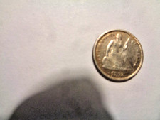 1872   SEATED LIBERTY HALF DIME Original Nice Color Sharp XF+