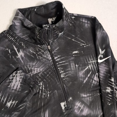 Nike Pro Warm Dri-FIT Pullover Women's L Printed Long Sleeve 1/2 Zip 20% Spandex