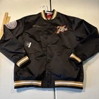 NWT Men's L Mitchell & Ness Philadelphia 76ers Allen Iverson Snap Satin Jacket