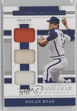 2020 National Treasures Game Gear Triple Materials 28/34 Nolan Ryan HOF e8a