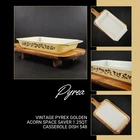 Vintage Pyrex Golden Acorn Space Saver 1.25qt Casserole Dish 548