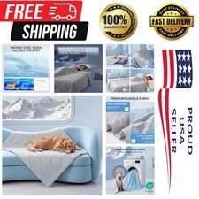 Cooling Dog Blanket for Small Medium Dogs Q-max 0.4 Washable Self-Cooling Cat...