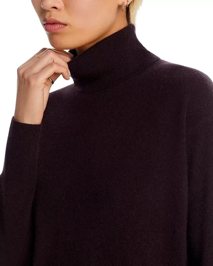 Vestido Aqua Cashmere cuello alto para mujer talla grande en negro $198 Foto 3 de 4