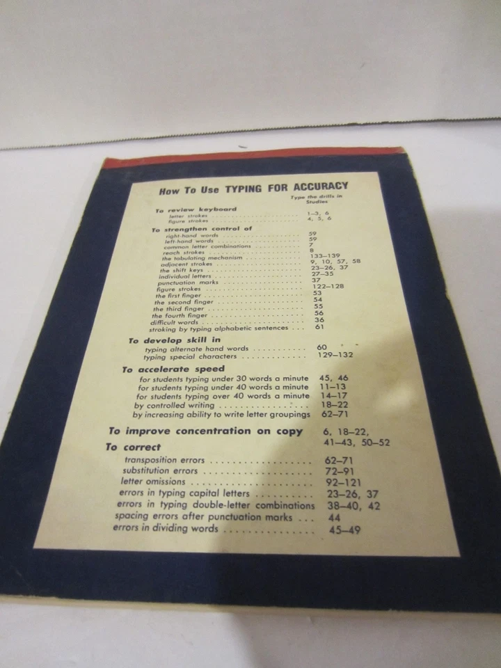Vintage 1963 "Typing for Accuracy" 5th Edition by Rowe-Preloved(478BK) - Image 2 of 4