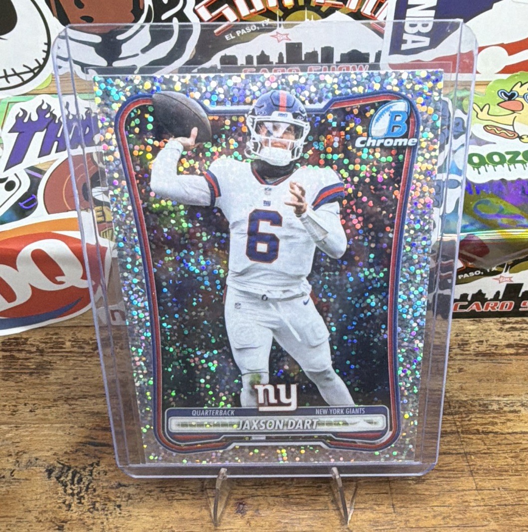 2026 Bowman Chrome Football Jaxson Dart Giants #BCV-77 Speckle Refractor