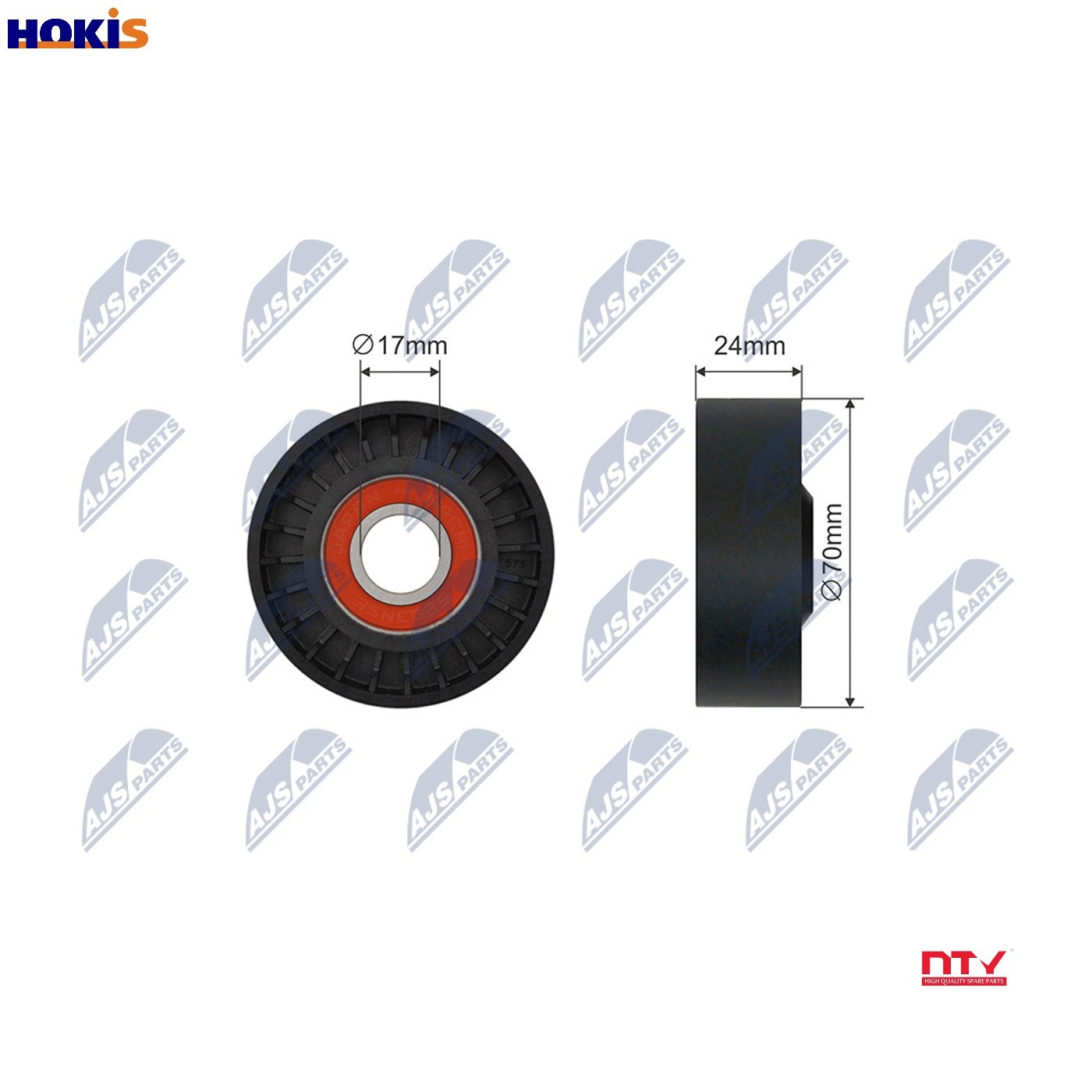 TENSIONER PULLEY VRIBBED BELT RNK-VV-008 FOR VOLVO S80 XC90 S60 XC70/Cross 2.4L - Image 8