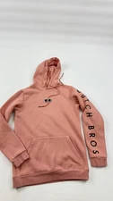 Dutch Bros Hoodie Sweatshirt Womens Small Pink 100% Cotton Graphic Pullover