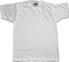 Vintage NOS 90’s Large White Blank Screen Stars Best T-shirt. Single Stitch. USA