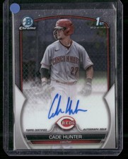 2023 Bowman Chrome #CPA-CH Cade Hunter Prospect Autographs