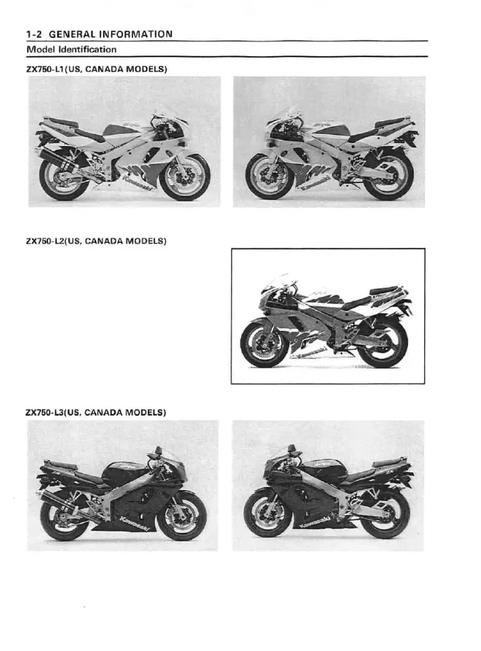 Kawasaki Ninja ZX-7 ZXR750 ZX750R 1993-1995 manual de servicio guía de taller completa Foto 3 de 4