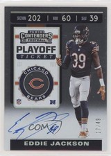 2019 Panini Contenders Veteran Playoff Ticket 17/49 Eddie Jackson Auto 1u6