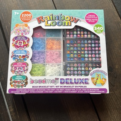 Rainbow Loom Beadmoji Deluxe Bracelet Bead Large Kit & Speed Looms 2200 Bands