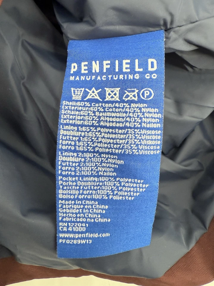 Penfield куртка мужская большой красный с капюшоном парка 60/40 водостойкий клетку с подкладкой - Изображение 4 из 4