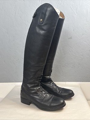 Ariat Heritage Contour Field Tall Riding Boots Women s Black Leather Size 7B