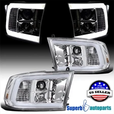 Fits 2009-2018 Dodge Ram 1500 2500 3500 Projector Headlights LED Strip Lamp