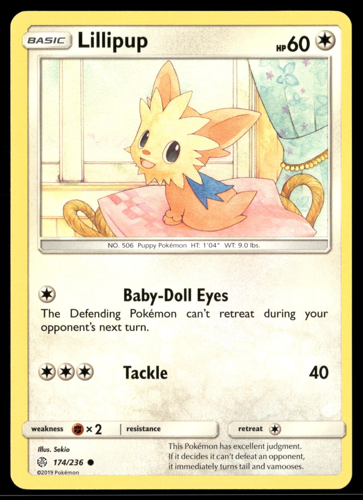 Lillipup 174/236 Common Cosmic Eclipse Pokemon Near Mint