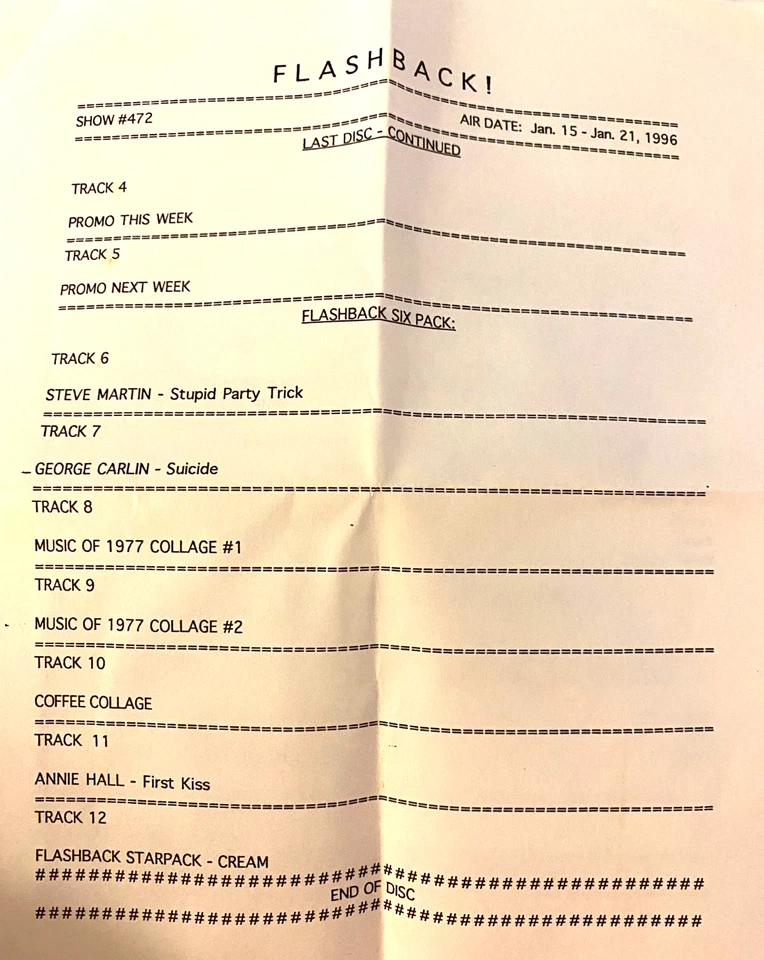 1/15/96 BILL ST JAMES HOSTS RARE EARLY 2 HR MULTI COLORED CD FLASHBACK TO 1977 - Image 3 of 3