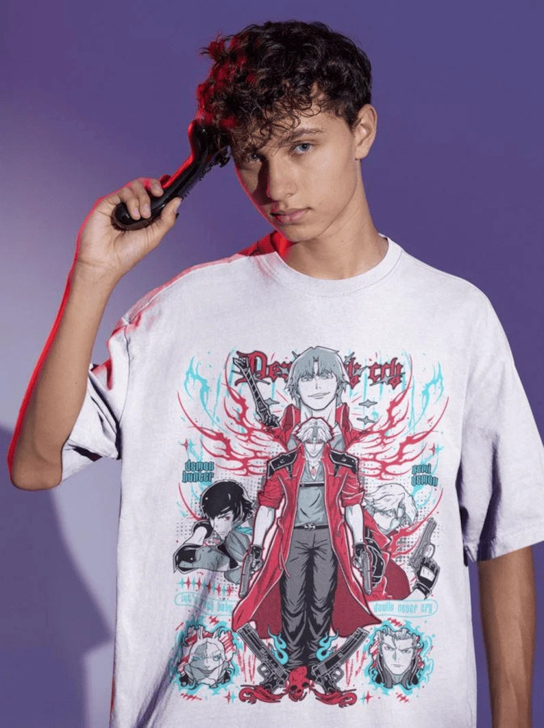 Devil May Cry Dante T-Shirt Unisex Shirt All Size T-shirt - White