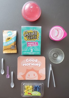 MGA Miniverse Make It Mini Cafe Series 3: DRAGON FRUIT BOWL! NEW (READ) + Extras