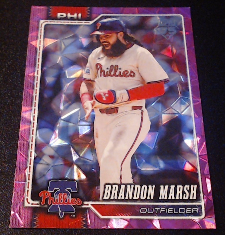 2026 Topps Series 1 - Brandon Marsh #335 Pink Diamante Foil