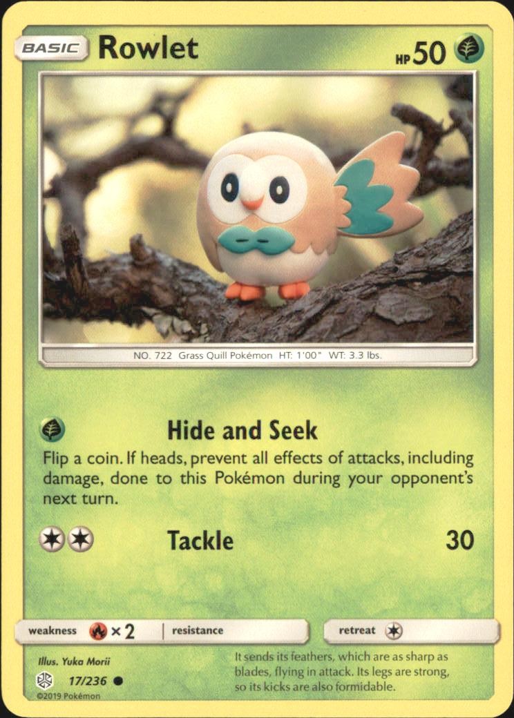 Rowlet 17/236 Cosmic Eclipse Common 2019 by Yuka Morii