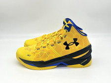 Zapato de baloncesto Under Armour Curry 2 para hombre talla 9,5 Double Bang dorado 3026281-700