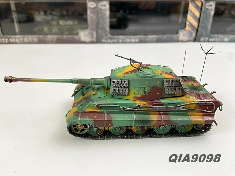 Nuevo tanque Tiger II alemán escala 1:72 Segunda Guerra Mundial - Este 1944 modelo de plástico de metal gris Foto 2 de 4