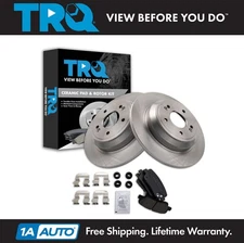 TRQ Rear Brake Pad & Rotor Kit Brake Rotor For 2009 Hyundai Genesis