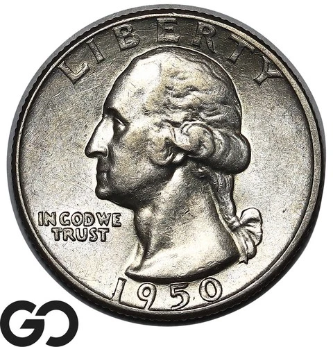 1950-D/S Washington Quarter Solid Gem BU++