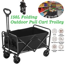 Collapsible Folding Wagon Cart Outdoor Camping Utility Garden Trolley Buggy