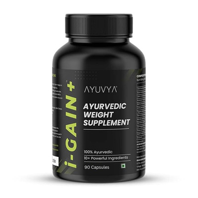 Ayuvya i-Gain+ 90 capsule New & Improved Formula  Ayurvedic Weight Gainer F/S