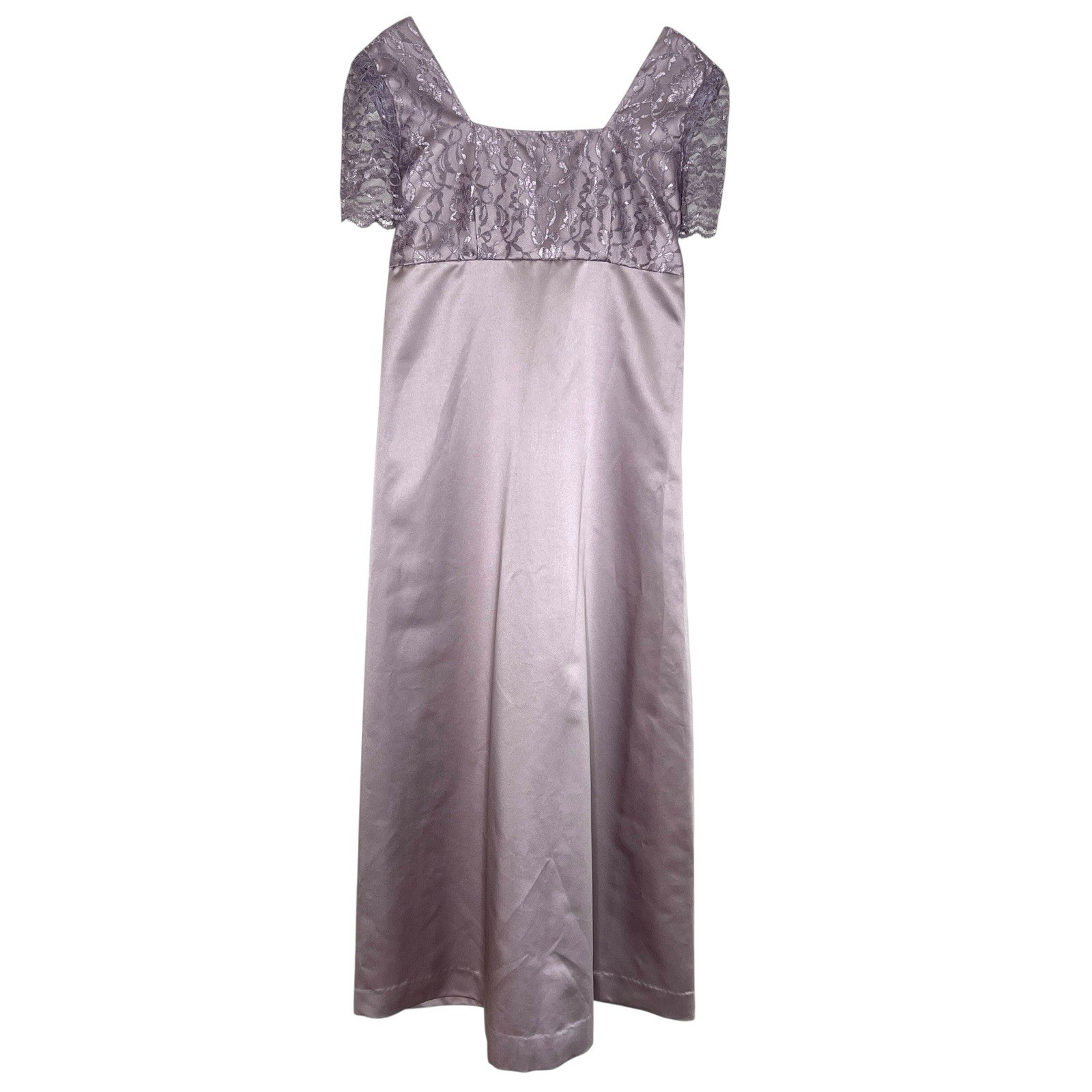 Lavender Empire Waist Dress Wedding Dresses Regency Purple Bridesmaid Dress  Gown Purple Bridal