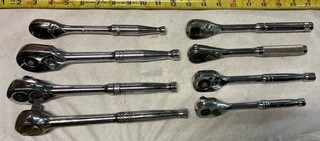 Ratchet Lot Of 8 Pittsburgh Sata Duratech Gearwrench Crescent 3/8 1/2 Inch Used