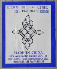 Stained Glass Bevel Cluster NBC-22, 20 pcs 18"x20", 4-point Star Design, New