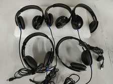 LOT OF 5 Logitech A-00042 H540 USB Headset W/ Microphone 881-000170