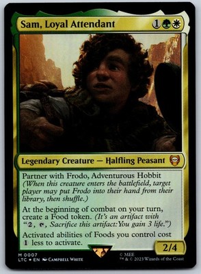 Sam, Loyal Attendant Foil M Commander: The Lord of the Rings: Tales of Middle-ea