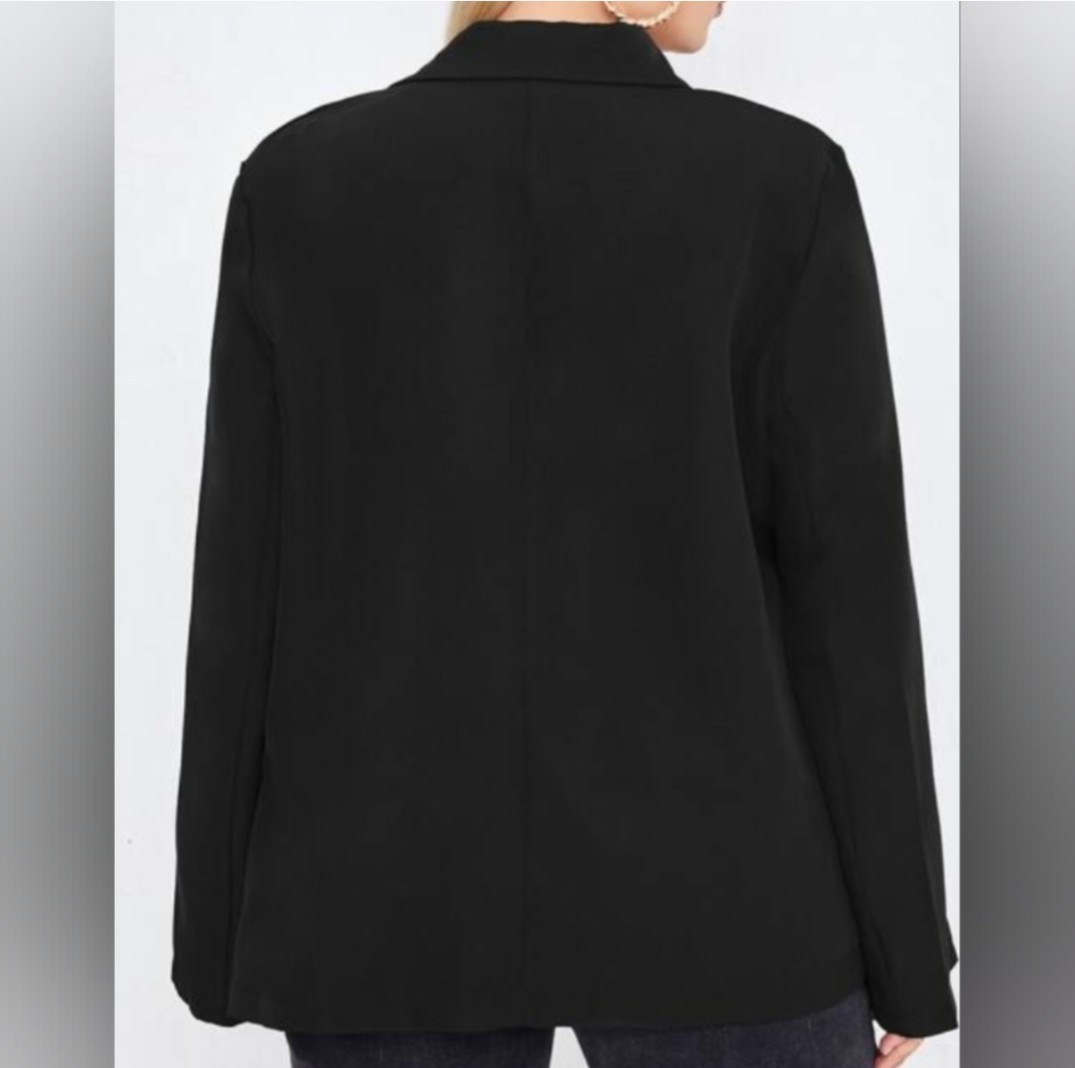 Plus Lapel Neck Single Button Blazer - image 4