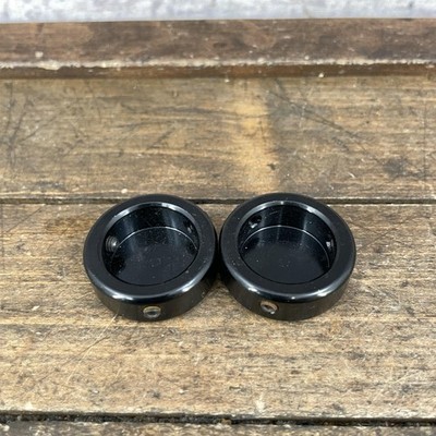 Odyssey BMX Handlebar Bar End Plugs Black Alloy 22.42mm Pair Caps