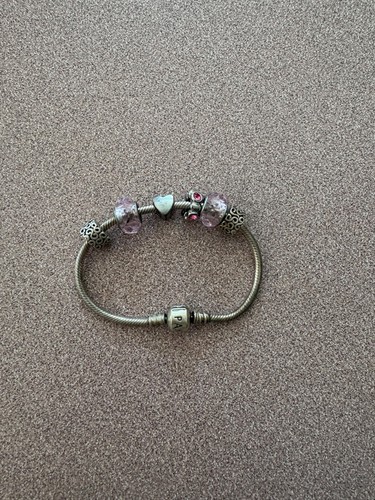 PANDORA Women Silver Charm Bracelet - 590702HV authentic 925 ALE bracelet