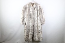 Vintage 80s 90s Streetwear Womens XL Faux Fur Plush Full Length Jacket Coat USA